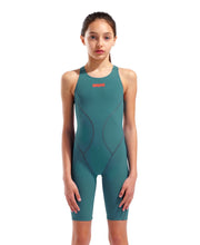 ARENA GIRLS POWERSKIN IMPULSO JADE AURA OPEN BACK KNEESUIT - Green
