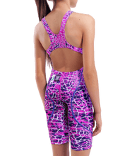 ARENA GIRLS POWERSKIN ST NEXT SNAKESKIN OPEN BACK KNEESUIT - Pink