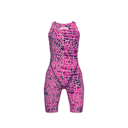 ARENA GIRLS POWERSKIN ST NEXT SNAKESKIN OPEN BACK KNEESUIT - Pink