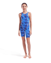 ARENA GIRLS POWERSKIN ST NEXT SPLASHY MULTI OPEN BACK KNEESUIT - Multicolour