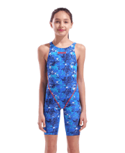 ARENA GIRLS POWERSKIN ST NEXT SPLASHY MULTI OPEN BACK KNEESUIT - Multicolour