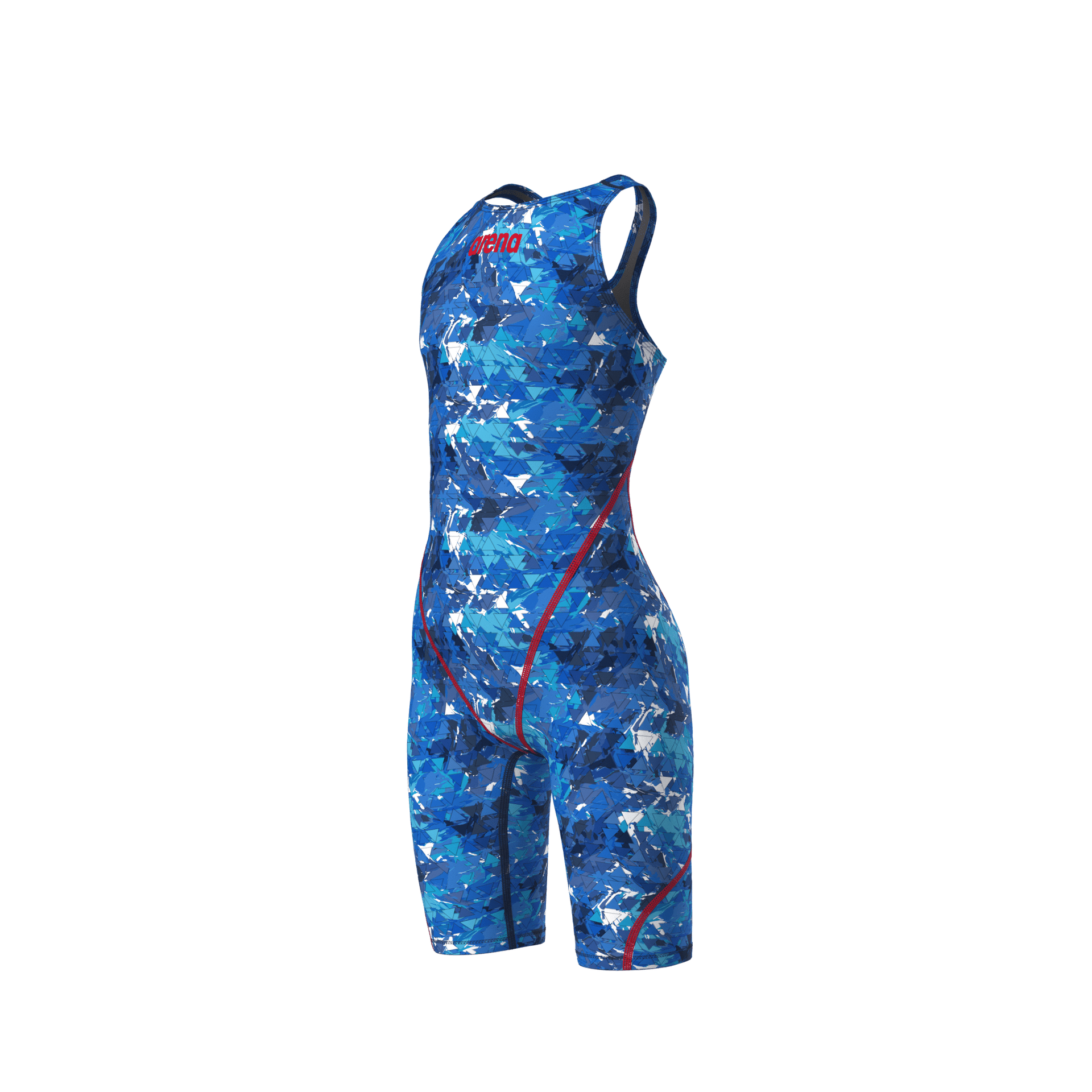 ARENA GIRLS POWERSKIN ST NEXT SPLASHY MULTI OPEN BACK KNEESUIT - Multicolour