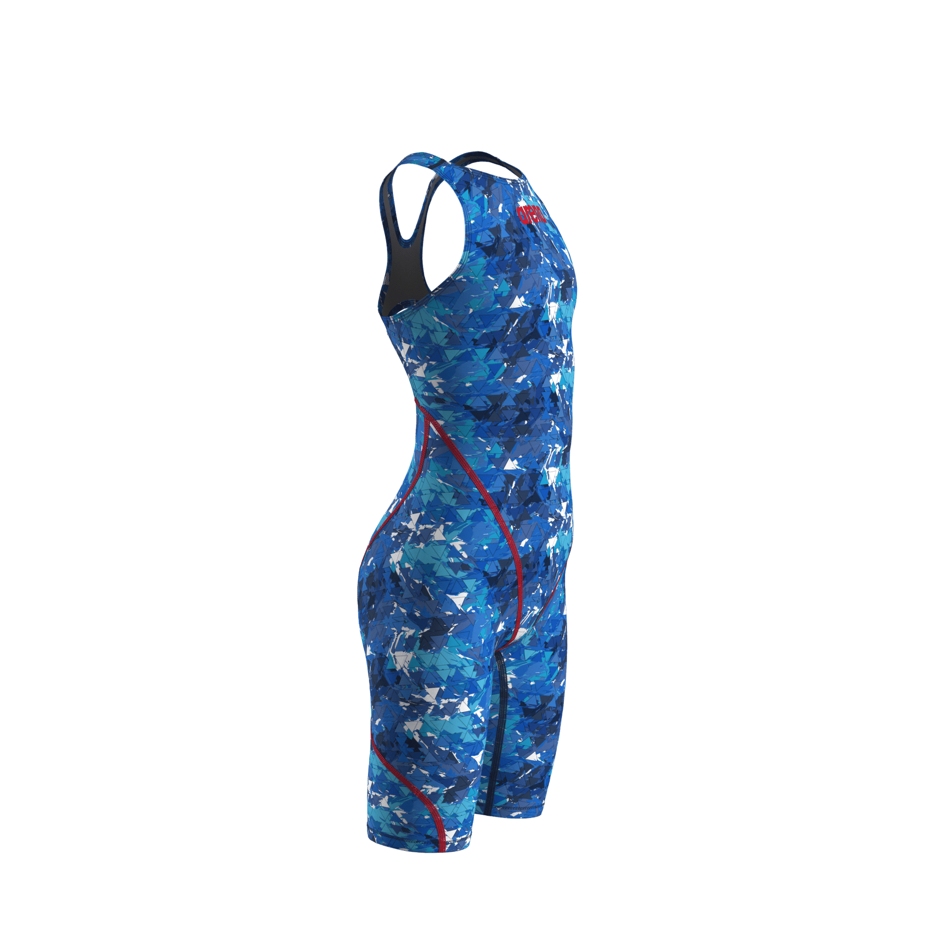 ARENA GIRLS POWERSKIN ST NEXT SPLASHY MULTI OPEN BACK KNEESUIT - Multicolour