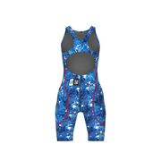 ARENA GIRLS POWERSKIN ST NEXT SPLASHY MULTI OPEN BACK KNEESUIT - Multicolour