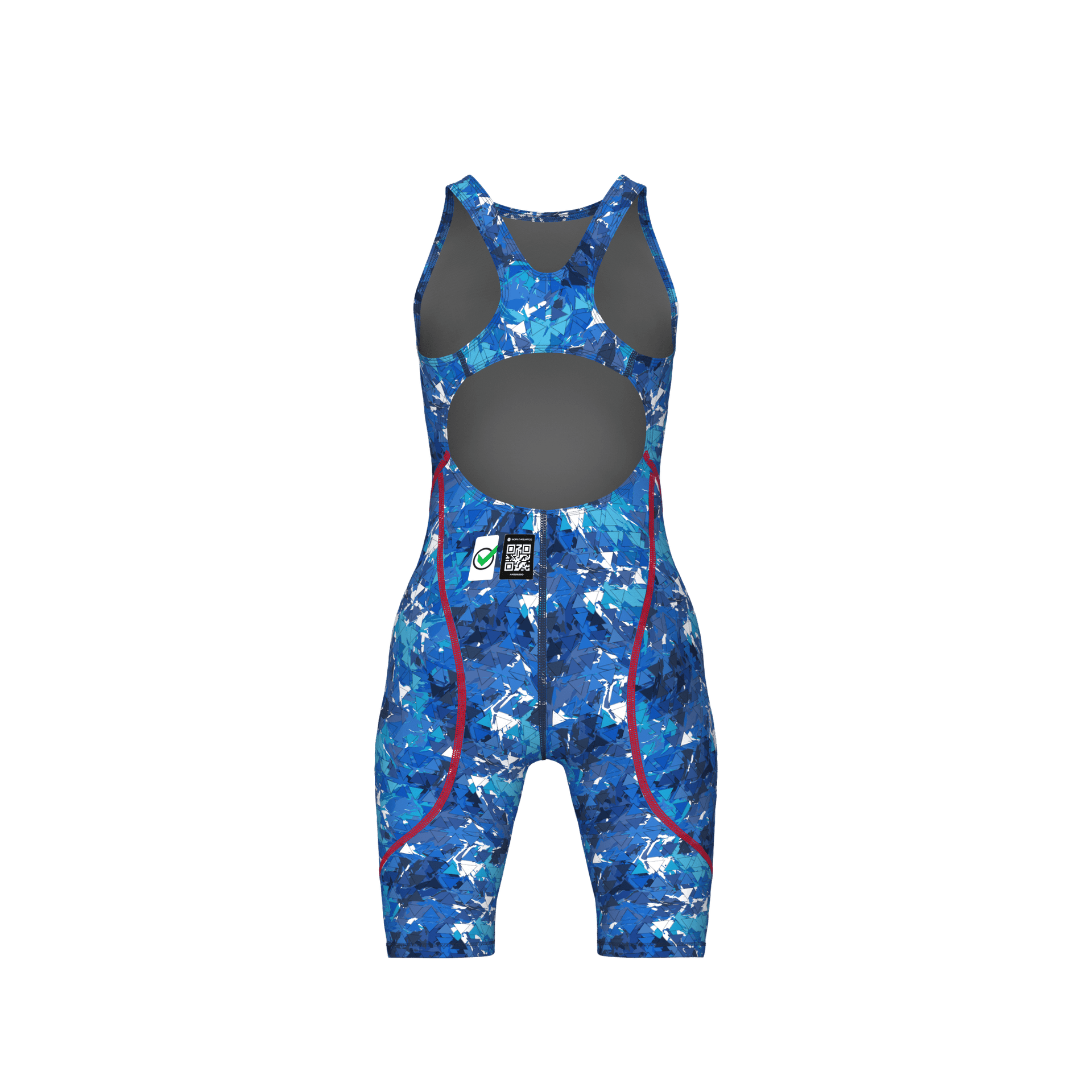 ARENA GIRLS POWERSKIN ST NEXT SPLASHY MULTI OPEN BACK KNEESUIT - Multicolour