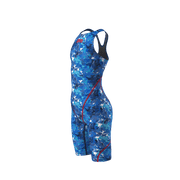 ARENA GIRLS POWERSKIN ST NEXT SPLASHY MULTI OPEN BACK KNEESUIT - Multicolour