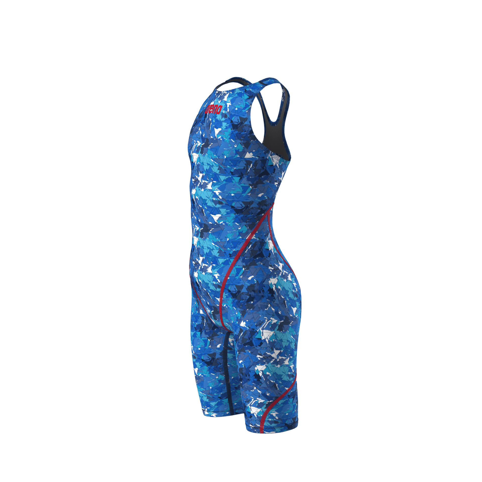 ARENA GIRLS POWERSKIN ST NEXT SPLASHY MULTI OPEN BACK KNEESUIT - Multicolour