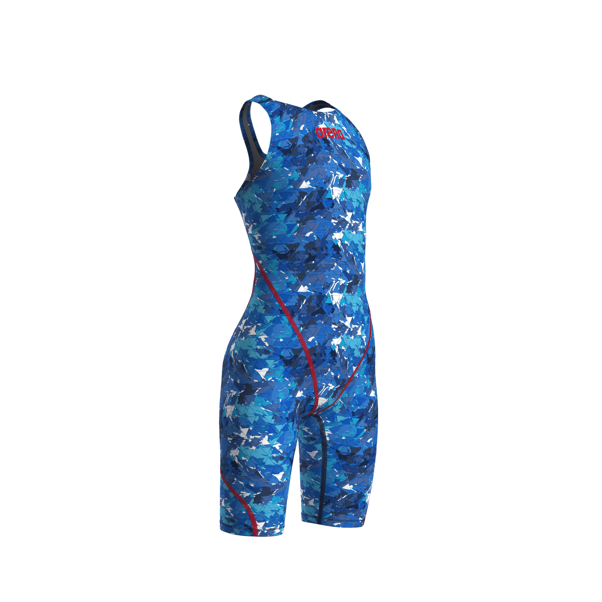 ARENA GIRLS POWERSKIN ST NEXT SPLASHY MULTI OPEN BACK KNEESUIT - Multicolour