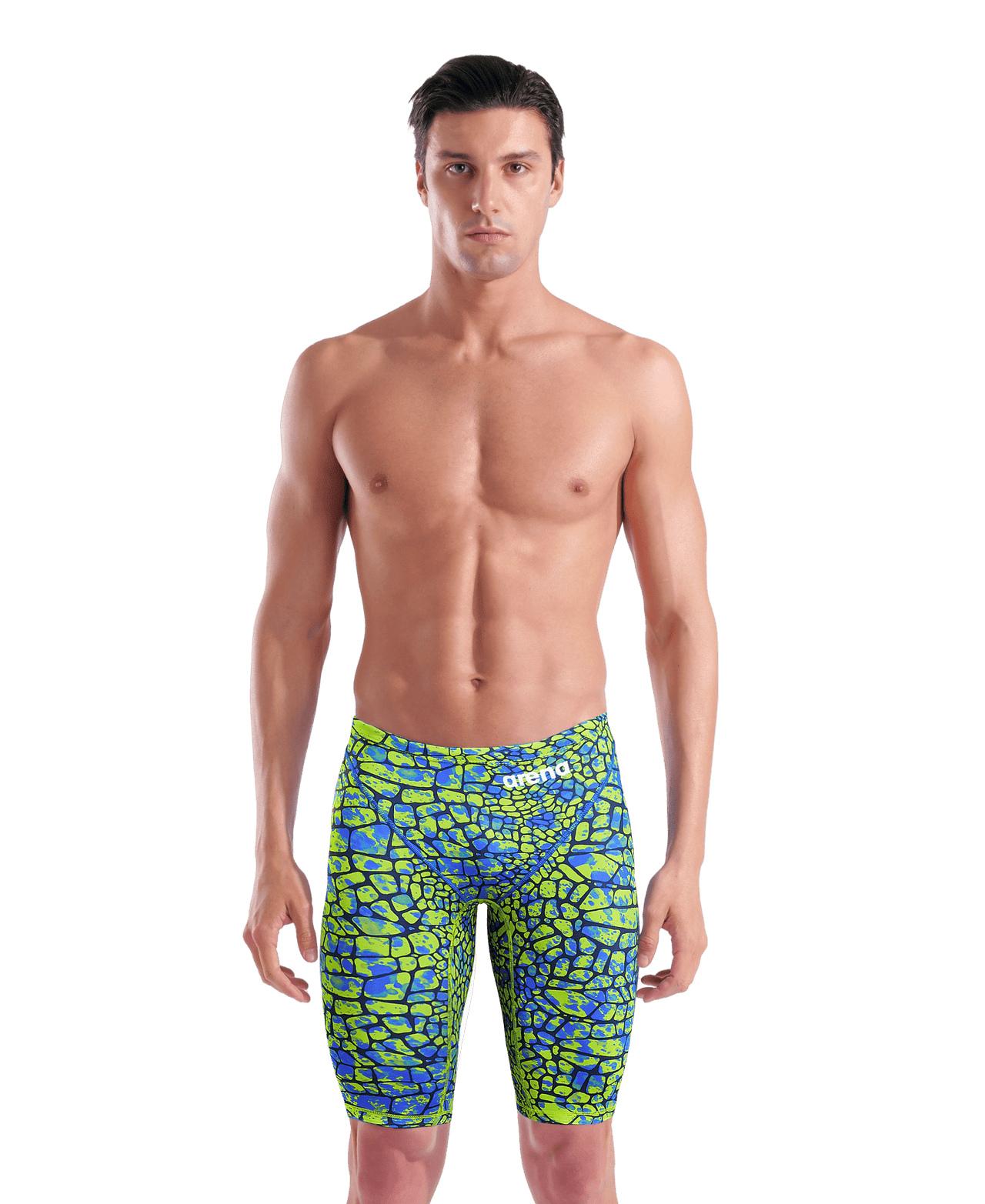ARENA MENS POWERSKIN ST NEXT SNAKESKIN JAMMER - Green