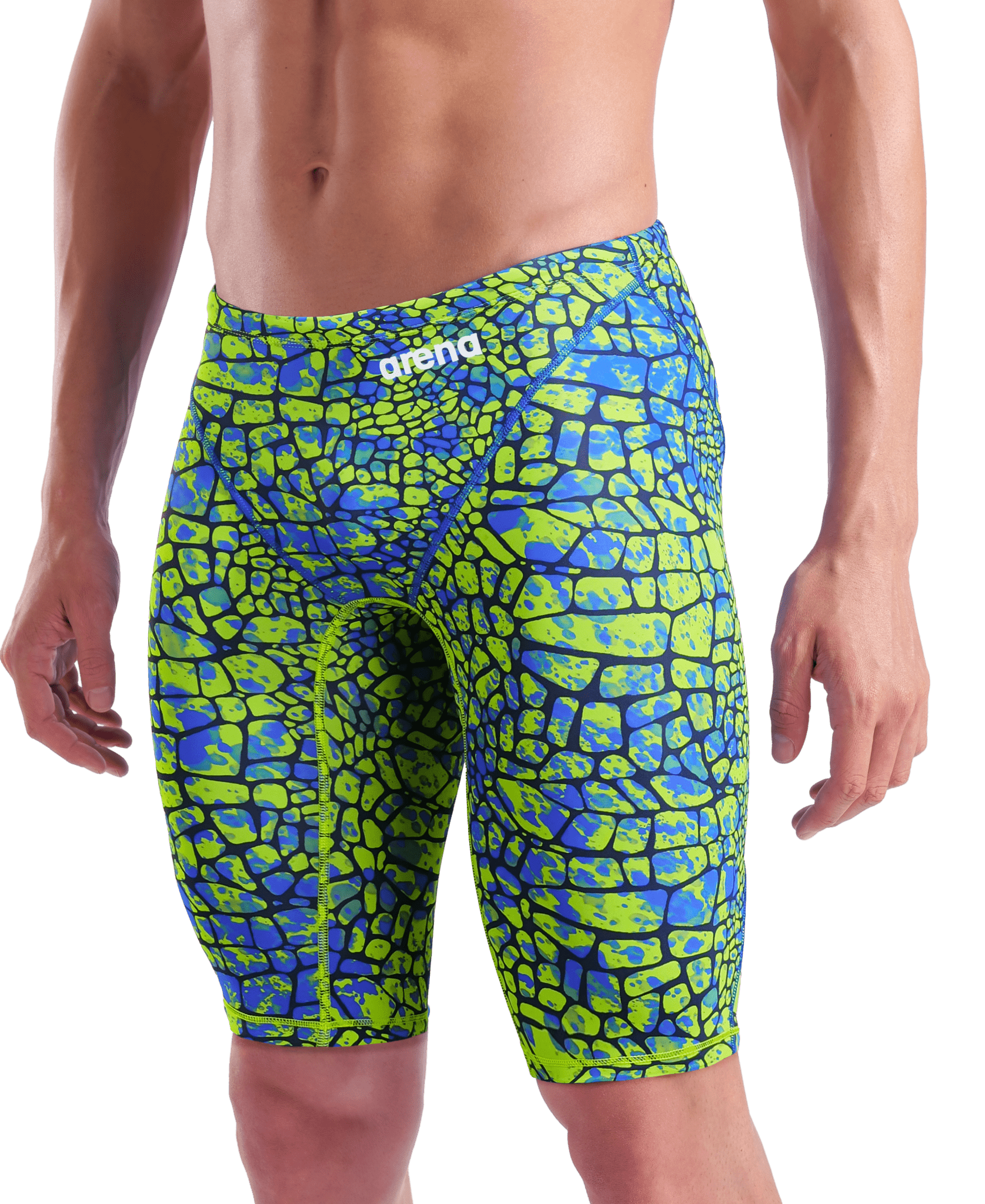 ARENA MENS POWERSKIN ST NEXT SNAKESKIN JAMMER - Green