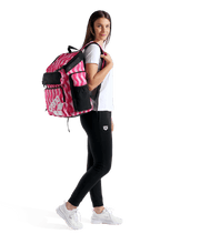ARENA ONE GO BACKPACK 45L ALLOVER RIPPLE PRINT - Pink