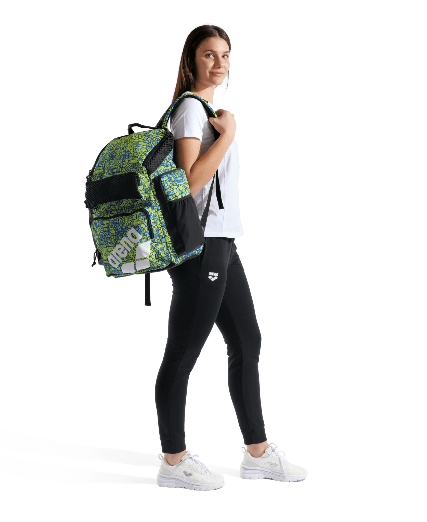 ARENA ONE GO BACKPACK 45L ALLOVER SNAKESKIN GREEN - Green