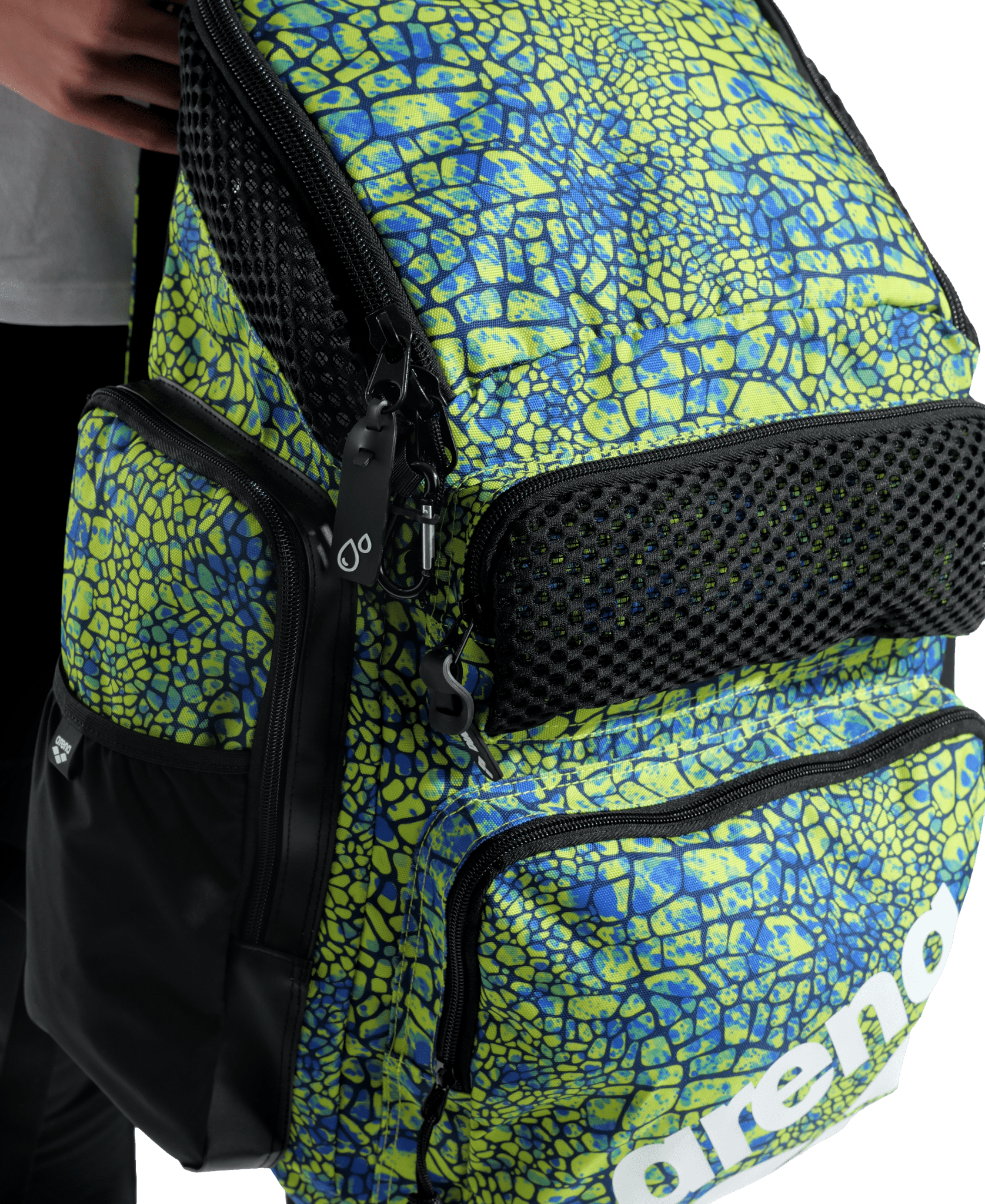 ARENA ONE GO BACKPACK 45L ALLOVER SNAKESKIN GREEN - Green