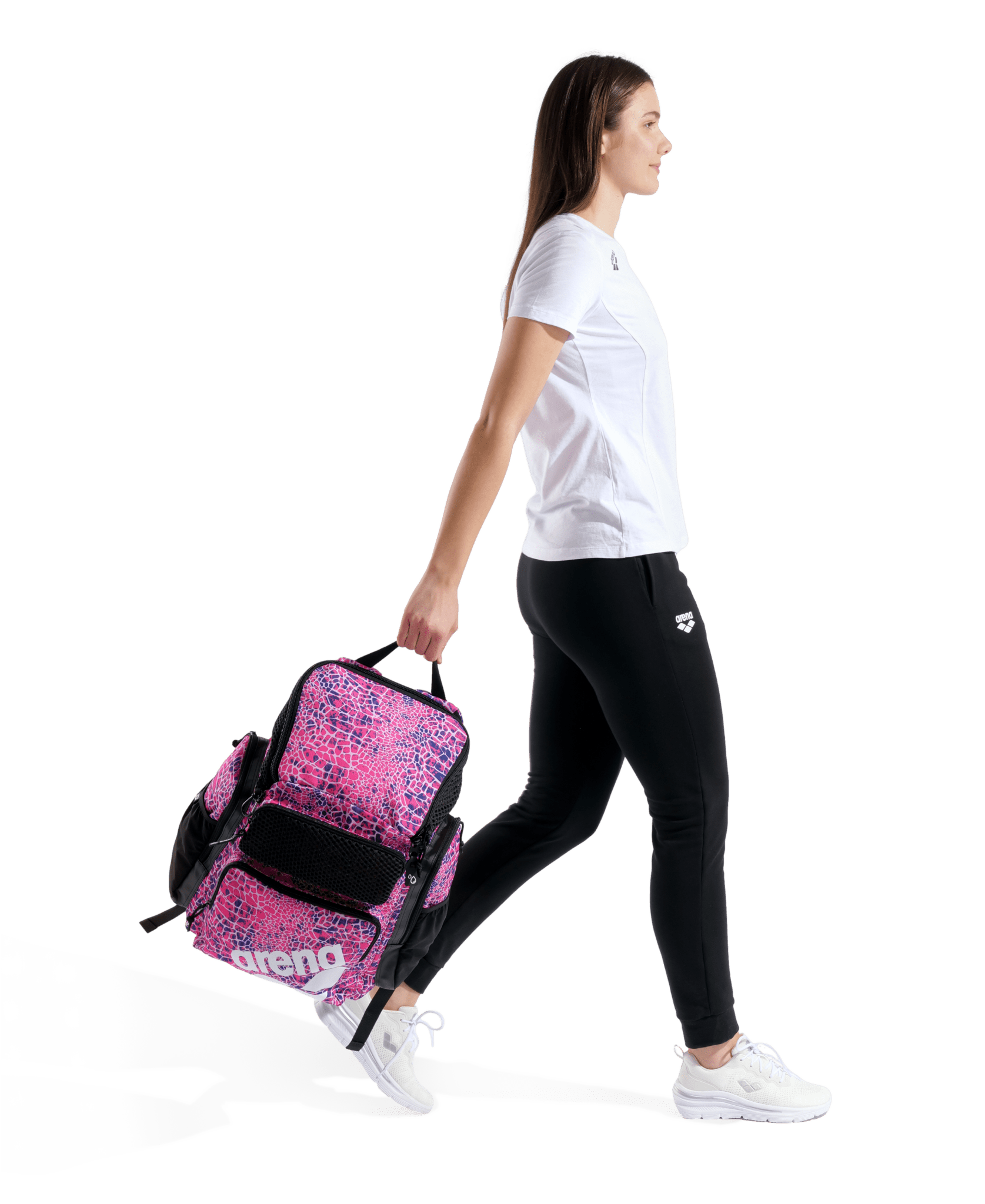 ARENA ONE GO BACKPACK 45L ALLOVER SNAKESKIN PINK - Pink