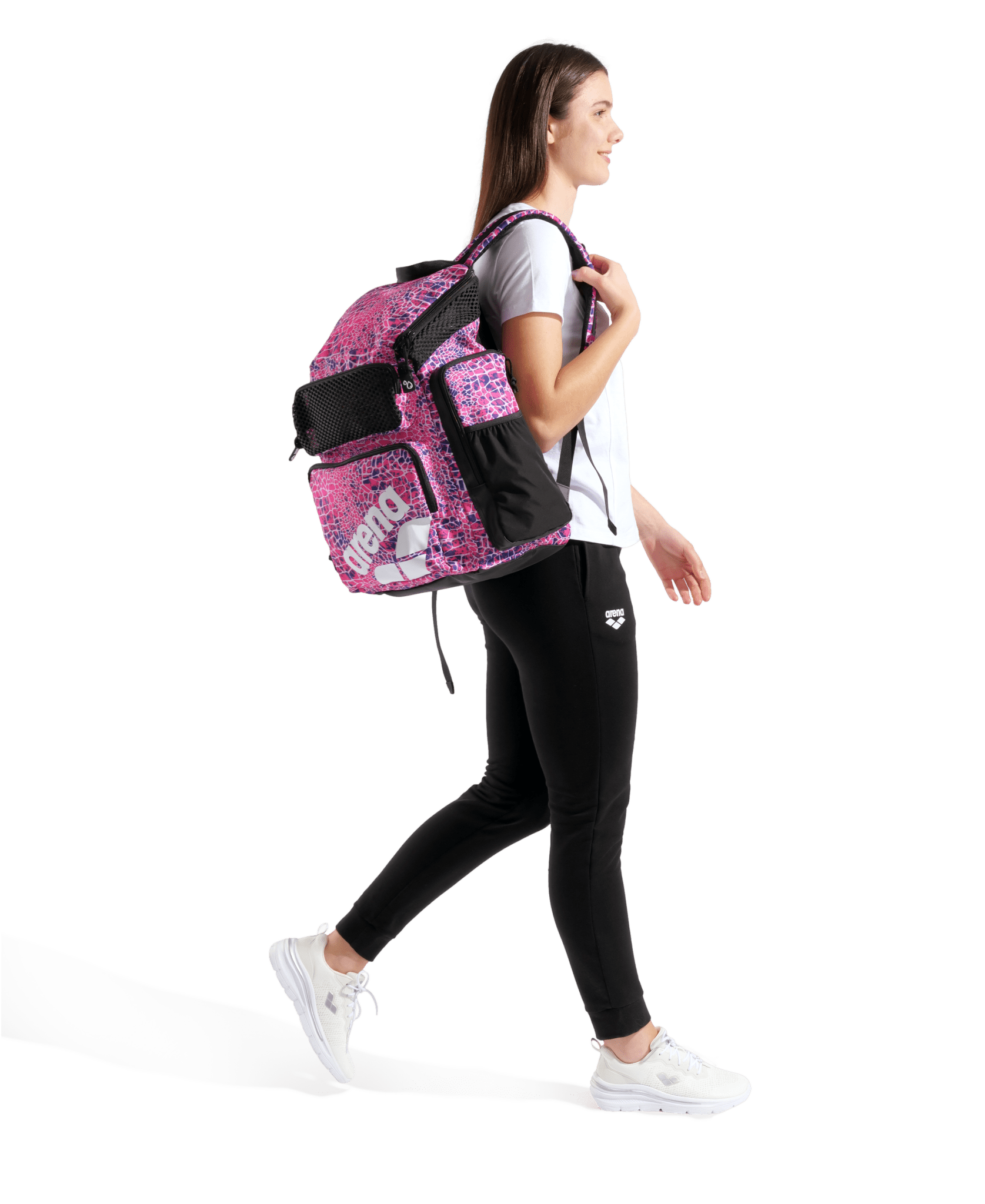 ARENA ONE GO BACKPACK 45L ALLOVER SNAKESKIN PINK - Pink