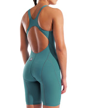 ARENA WOMENS POWERSKIN IMPULSO JADE AURA OPEN BACK KNEESUIT - Green