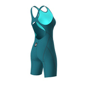 ARENA WOMENS POWERSKIN IMPULSO JADE AURA OPEN BACK KNEESUIT - Green