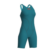ARENA WOMENS POWERSKIN IMPULSO JADE AURA OPEN BACK KNEESUIT - Green