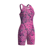 ARENA WOMENS POWERSKIN ST NEXT SNAKESKIN OPEN BACK KNEESUIT - Pink