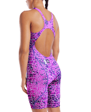 ARENA WOMENS POWERSKIN ST NEXT SNAKESKIN OPEN BACK KNEESUIT - Pink