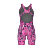 ARENA WOMENS POWERSKIN ST NEXT SNAKESKIN OPEN BACK KNEESUIT - Pink