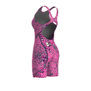 ARENA WOMENS POWERSKIN ST NEXT SNAKESKIN OPEN BACK KNEESUIT - Pink