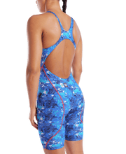 ARENA WOMENS POWERSKIN ST NEXT SPLASHY MULTI OPEN BACK KNEESUIT - Multicolour