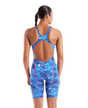 ARENA WOMENS POWERSKIN ST NEXT SPLASHY MULTI OPEN BACK KNEESUIT - Multicolour