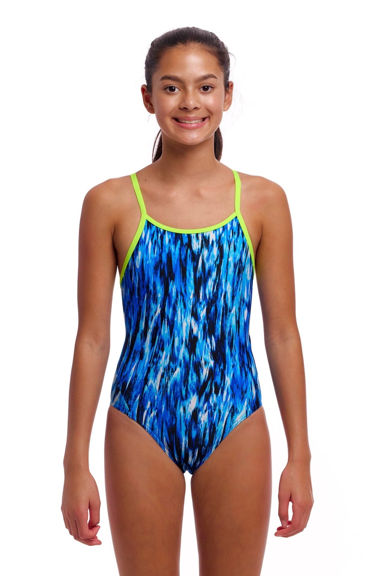 FUNKITA GIRLS WING STREAK DIAMOND BACK ONE PIECE - Blue
