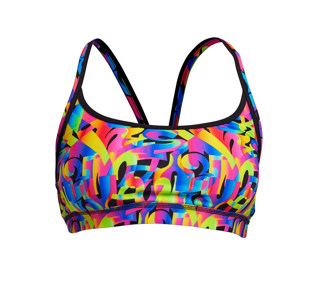 FUNKITA WOMENS COLOUR FUNK SPORTS TOP - Multicolour
