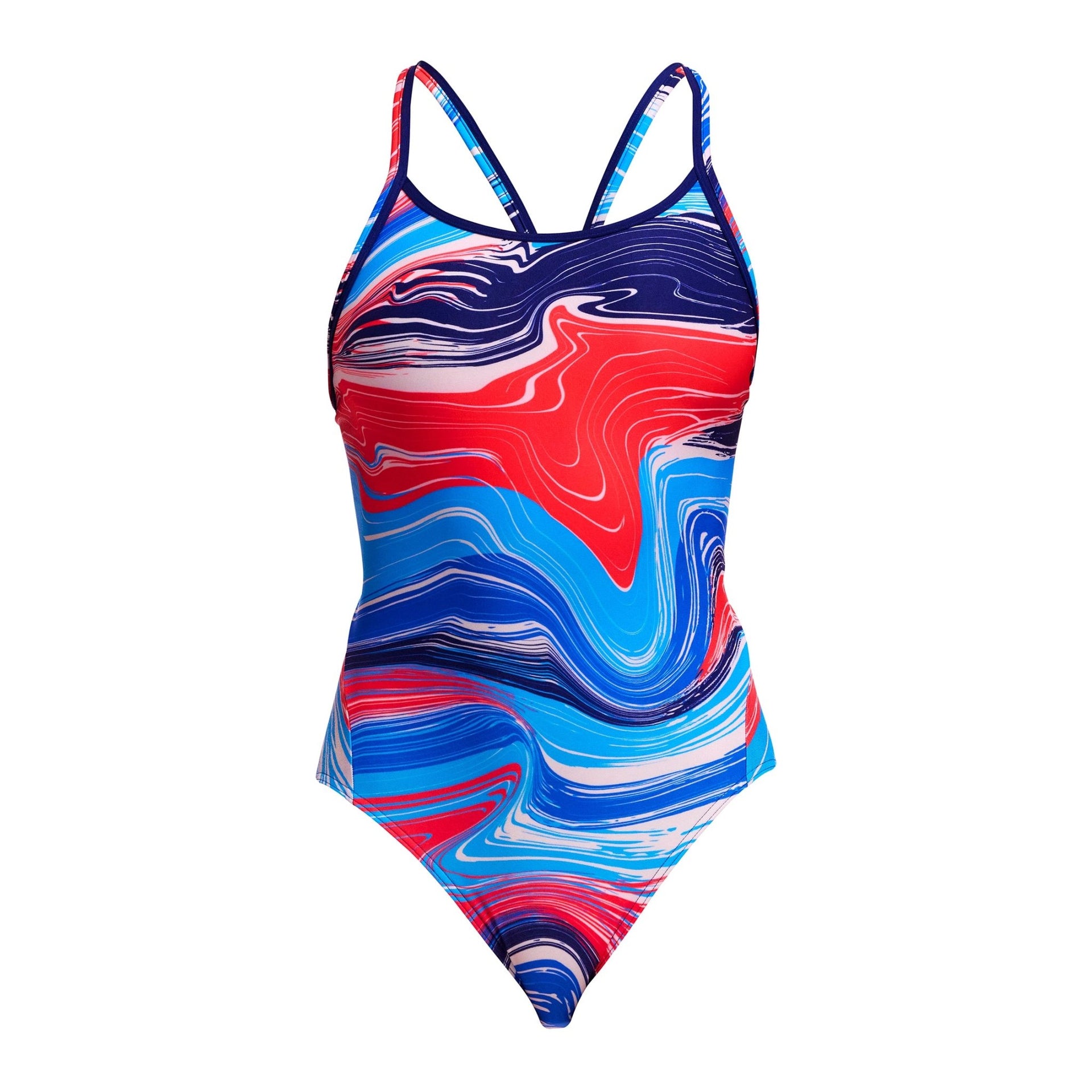 FUNKITA WOMENS WAVE CRAZE DIAMOND BACK ONE PIECE - Multicolour