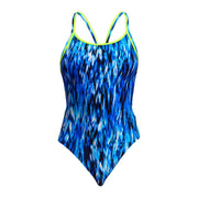 FUNKITA WOMENS WING STREAK DIAMOND BACK ONE PIECE - Blue