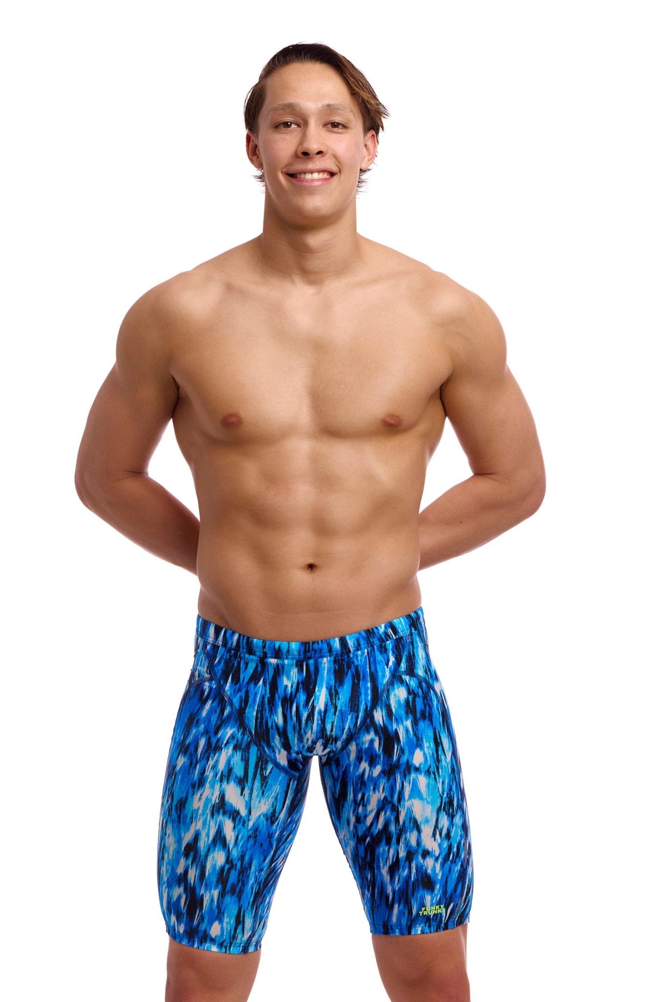 FUNKY TRUNKS MENS WING STREAK TRAINING JAMMER - Blue