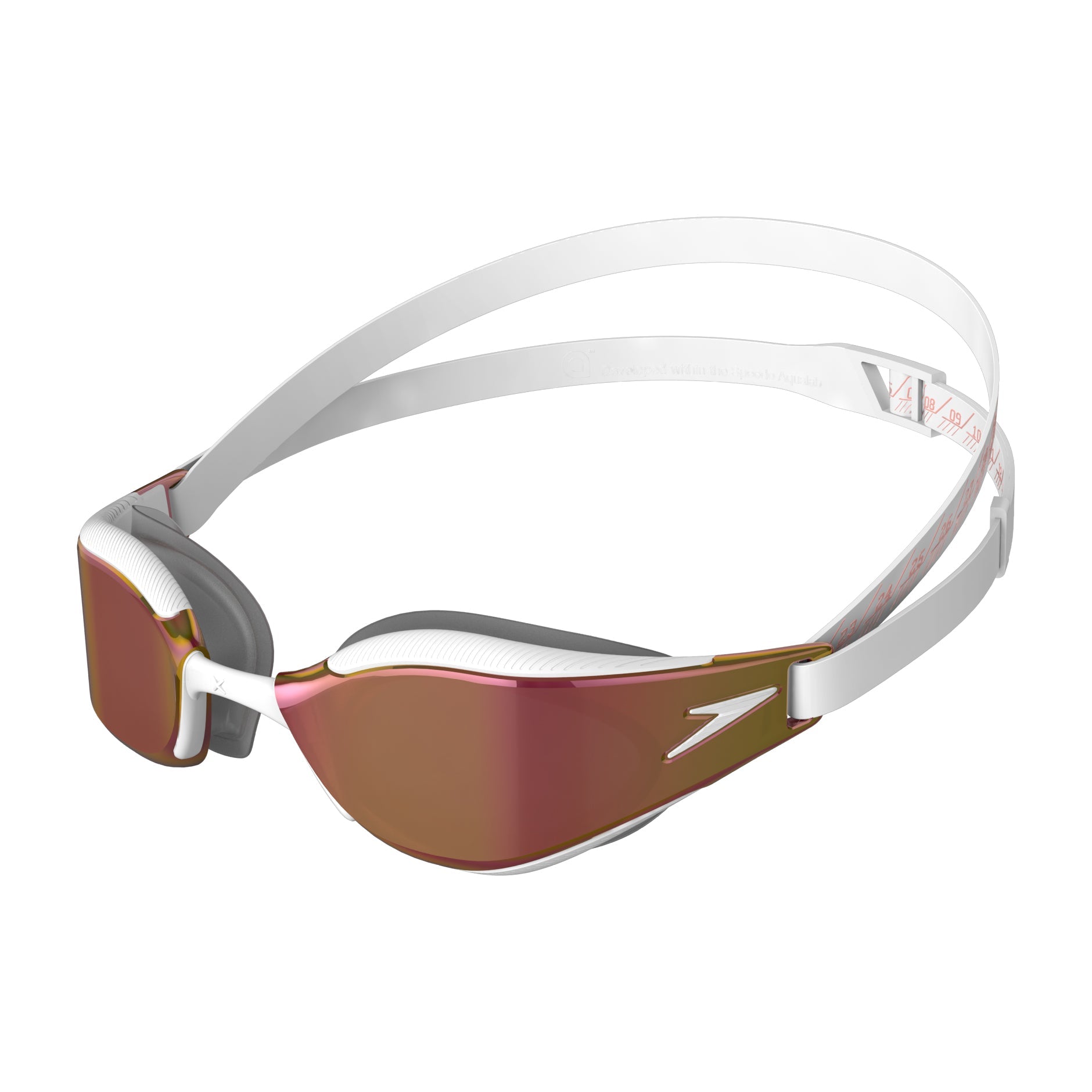 fastskin goggles Speedo Fastskin Hyper Elite Mirror Goggles White/Gold