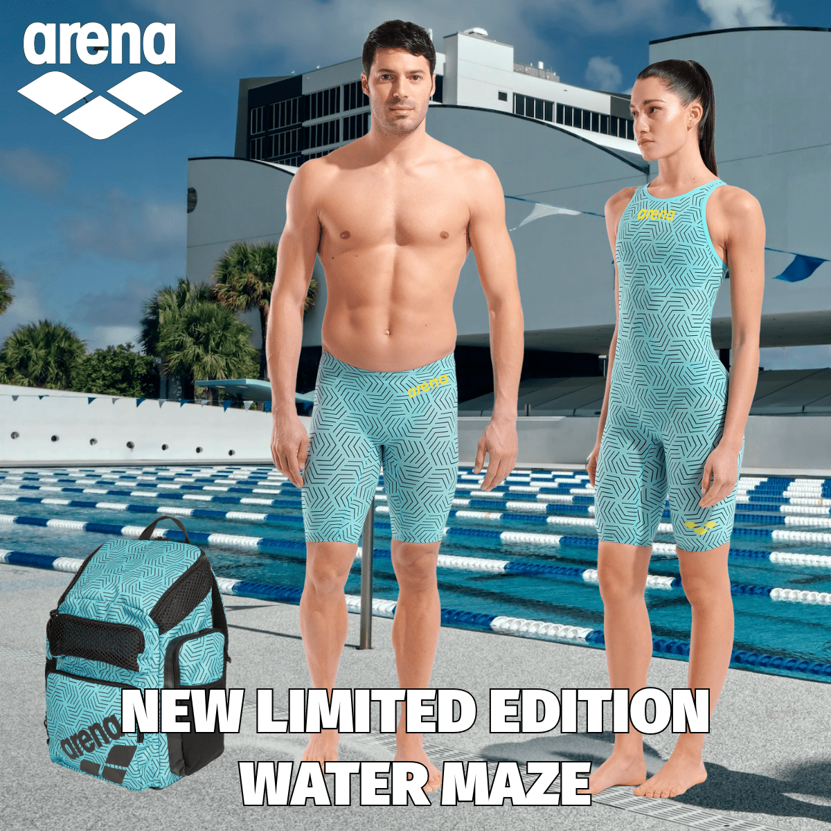Limited Edition Arena Water Maze Race Suit and Swim Accessories Collection - Swimsport
