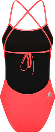 AMANZI GIRLS ATOMIC TIE BACK ONE PIECE - Coral