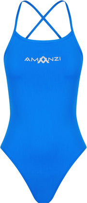 AMANZI GIRLS AZURE TIE BACK ONE PIECE - Blue