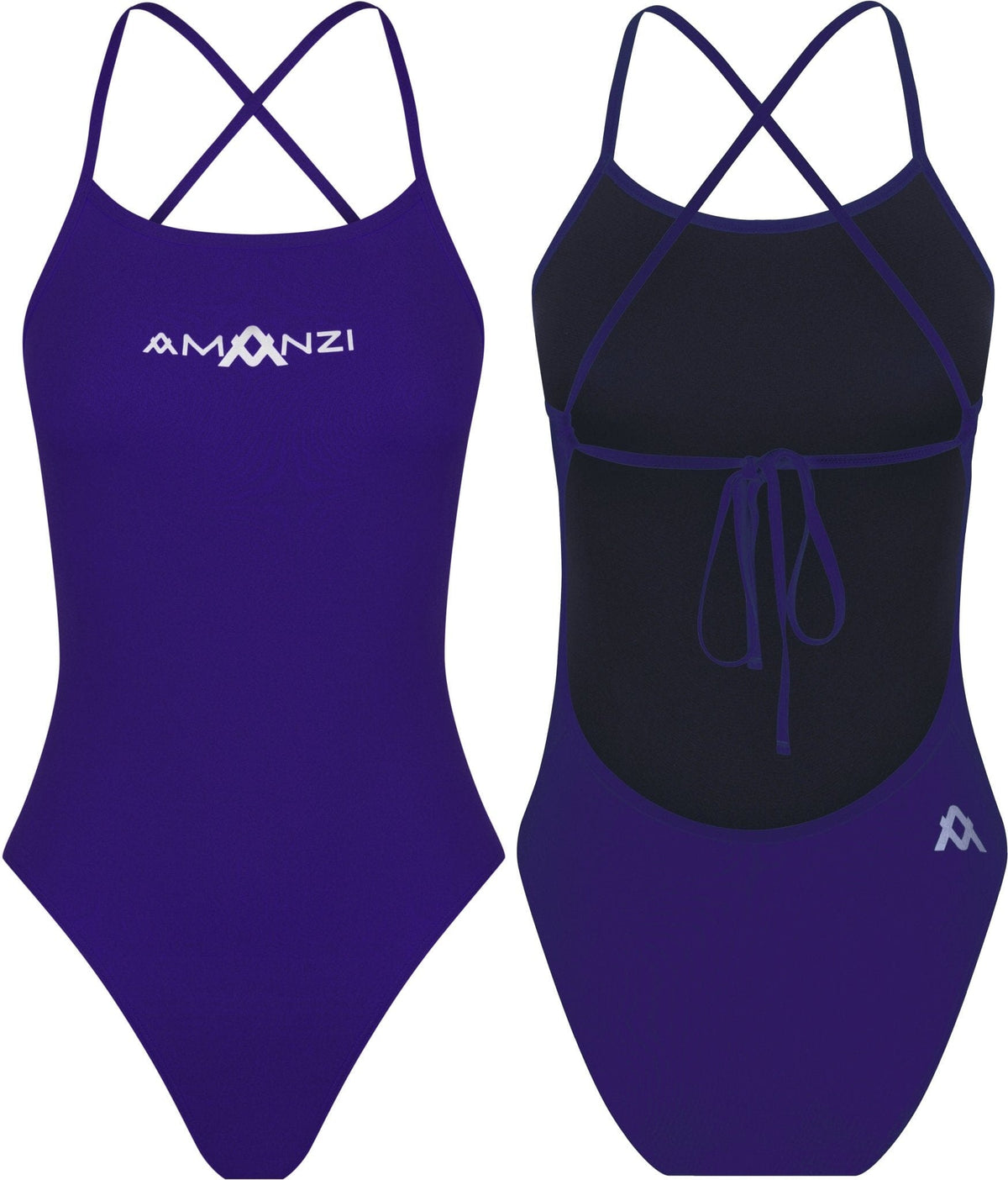AMANZI GIRLS BLUEBERRY TIE BACK ONE PIECE