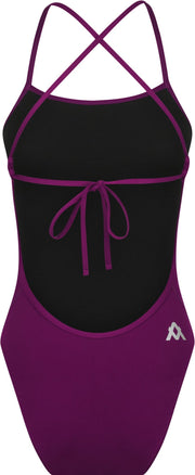 AMANZI GIRLS BORDEAUX TIE BACK ONE PIECE - Purple