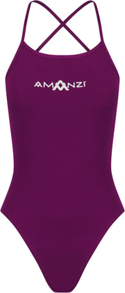 AMANZI GIRLS BORDEAUX TIE BACK ONE PIECE