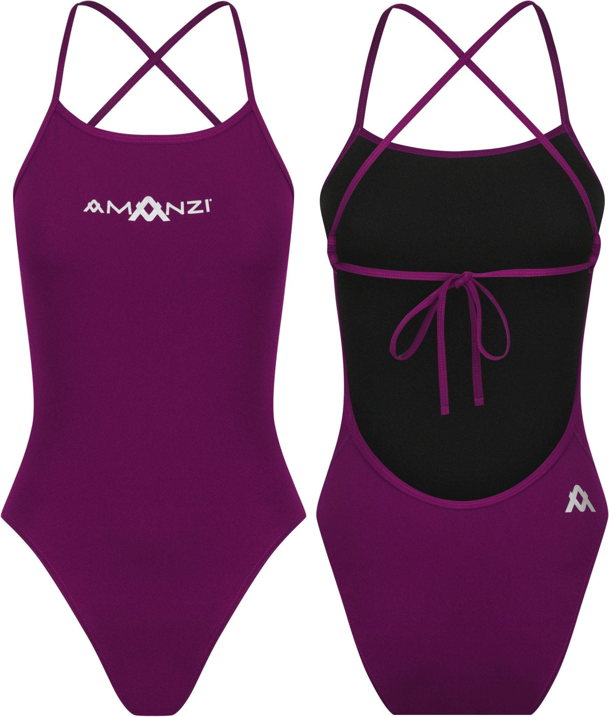 AMANZI GIRLS BORDEAUX TIE BACK ONE PIECE