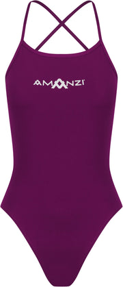 AMANZI GIRLS BORDEAUX TIE BACK ONE PIECE - Purple