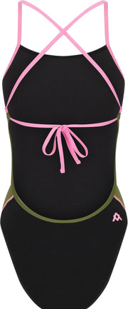 AMANZI GIRLS DESERT BLUSH TIE BACK ONE PIECE