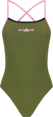 AMANZI GIRLS DESERT BLUSH TIE BACK ONE PIECE