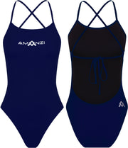 AMANZI GIRLS SAPPHIRE TIE BACK ONE PIECE - Navy