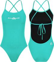 AMANZI GIRLS SPEARMINT TIE BACK ONE PIECE