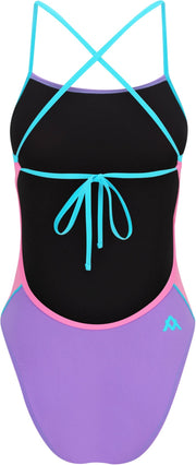 AMANZI GIRLS SUGAR PLUM TIE BACK ONE PIECE - Pink