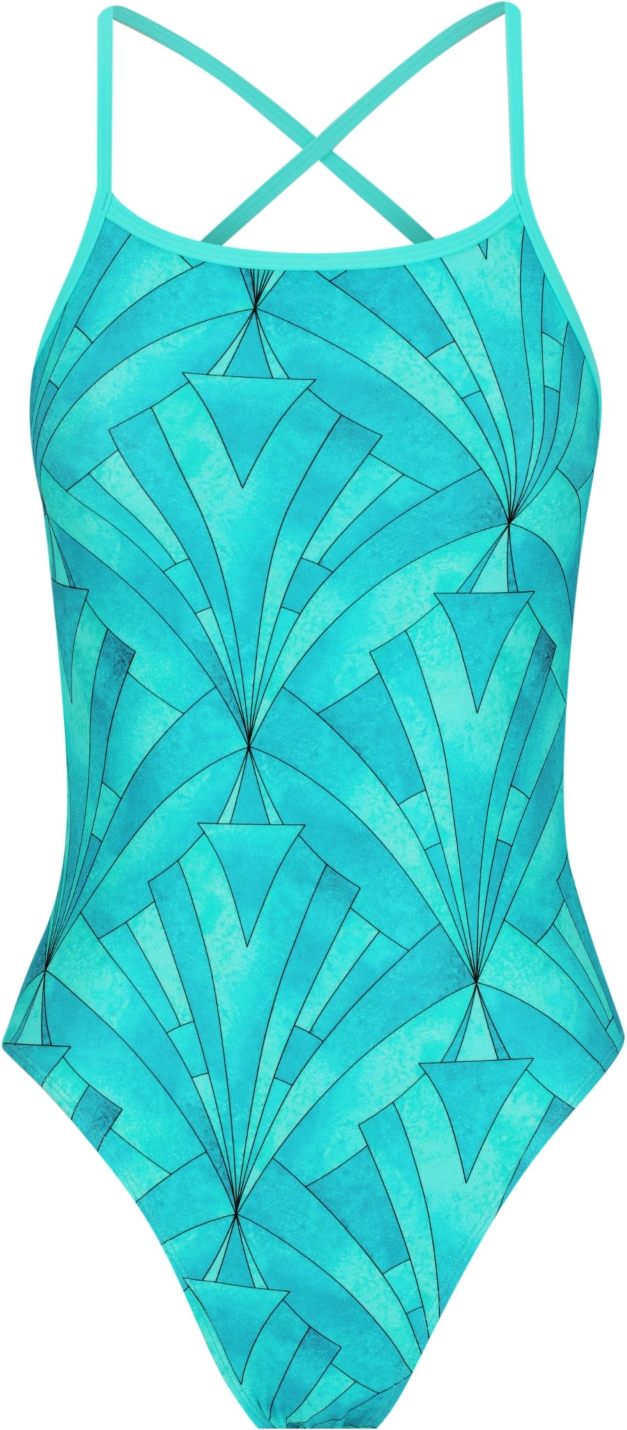 AMANZI WOMENS ARTESIAN TIE BACK ONE PIECE - Aqua