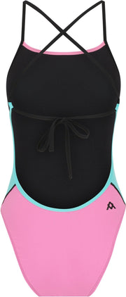 AMANZI WOMENS COTTON CANDY TIE BACK ONE PIECE