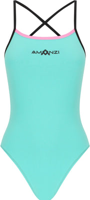 AMANZI WOMENS COTTON CANDY TIE BACK ONE PIECE